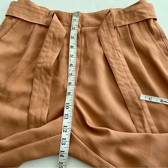 High Waist Pleated Tapered Cargo Pants Size Medium Pockets Lightweight Spring - Picture 14 of 16